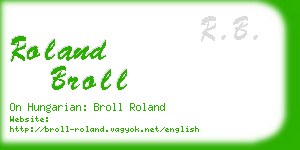 roland broll business card